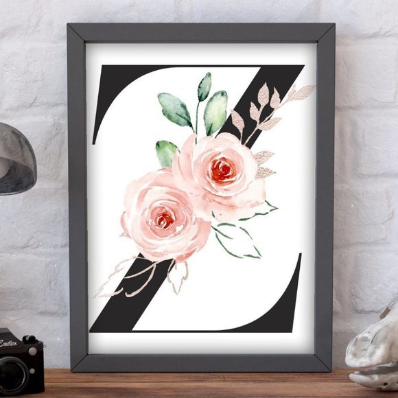 Monogram lettler  wall art‎ - Picture 1 of 5